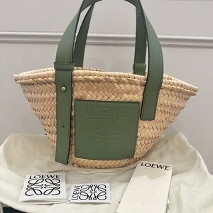 Loewe basket bag, rosemary and sand